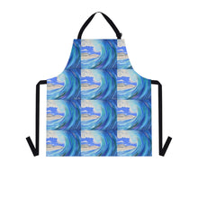Load image into Gallery viewer, Apron - lightweight, silky finish 100% polyester, two front pockets. Many original artwork designs by Kerry Sandhu Art