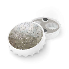 Load image into Gallery viewer, Plastic exterior w/ metallic bottom, magnetic back, 2 different opening mechanisms, matte finish. Art by Kerry Sandhu Art