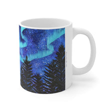 Load image into Gallery viewer, 11oz BPA, lead-free, microwave/dishwasher safe, white ceramic, vivid colours. Many original artworks by Kerry Sandhu Art