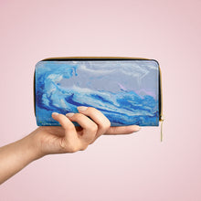 Load image into Gallery viewer, Pockets for cash, c/cards, coins, & more. Stylish faux leather, lots of original artworks by Kerry Sandhu Art to choose from