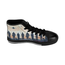 Load image into Gallery viewer, Stand out in a crowd with these comfortable high-top canvas sneakers with a high quality print by Kerry Sandhu Art