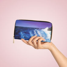 Load image into Gallery viewer, Pockets for cash, c/cards, coins, & more. Stylish faux leather, lots of original artworks by Kerry Sandhu Art to choose from