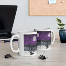 Load image into Gallery viewer, 11oz BPA, lead-free, microwave/dishwasher safe, white ceramic, vivid colours. Many original artworks by Kerry Sandhu Art