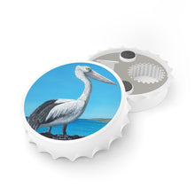 Load image into Gallery viewer, Plastic exterior w/ metallic bottom, magnetic back, 2 different opening mechanisms, matte finish. Art by Kerry Sandhu Art