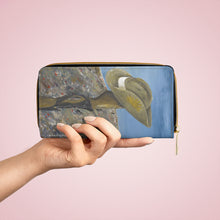 Load image into Gallery viewer, Pockets for cash, c/cards, coins, & more. Stylish faux leather, lots of original artworks by Kerry Sandhu Art to choose from