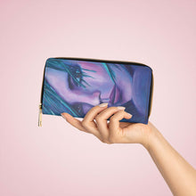 Load image into Gallery viewer, Pockets for cash, c/cards, coins, & more. Stylish faux leather, lots of original artworks by Kerry Sandhu Art to choose from