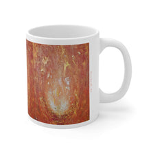 Load image into Gallery viewer, 11oz BPA, lead-free, microwave/dishwasher safe, white ceramic, vivid colours. Many original artworks by Kerry Sandhu Art