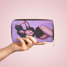 Load image into Gallery viewer, Pockets for cash, c/cards, coins, & more. Stylish faux leather, lots of original artworks by Kerry Sandhu Art to choose from
