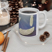 Load image into Gallery viewer, 11oz BPA, lead-free, microwave/dishwasher safe, white ceramic, vivid colours. Many original artworks by Kerry Sandhu Art