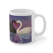Load image into Gallery viewer, 11oz BPA, lead-free, microwave/dishwasher safe, white ceramic, vivid colours. Many original artworks by Kerry Sandhu Art