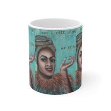 Load image into Gallery viewer, 11oz BPA, lead-free, microwave/dishwasher safe, white ceramic, vivid colours. Many original artworks by Kerry Sandhu Art