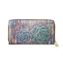 Load image into Gallery viewer, Pockets for cash, c/cards, coins, & more. Stylish faux leather, lots of original artworks by Kerry Sandhu Art to choose from