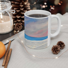 Load image into Gallery viewer, 11oz BPA, lead-free, microwave/dishwasher safe, white ceramic, vivid colours. Many original artworks by Kerry Sandhu Art