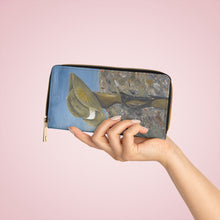 Load image into Gallery viewer, Pockets for cash, c/cards, coins, & more. Stylish faux leather, lots of original artworks by Kerry Sandhu Art to choose from