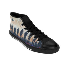 Load image into Gallery viewer, Stand out in a crowd with these comfortable high-top canvas sneakers with a high quality print by Kerry Sandhu Art