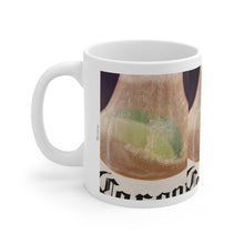 Load image into Gallery viewer, 11oz BPA, lead-free, microwave/dishwasher safe, white ceramic, vivid colours. Many original artworks by Kerry Sandhu Art