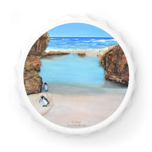 Load image into Gallery viewer, Plastic exterior w/ metallic bottom, magnetic back, 2 different opening mechanisms, matte finish. Art by Kerry Sandhu Art