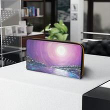 Load image into Gallery viewer, Pockets for cash, c/cards, coins, & more. Stylish faux leather, lots of original artworks by Kerry Sandhu Art to choose from