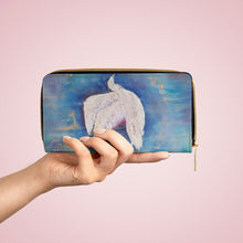 Load image into Gallery viewer, Pockets for cash, c/cards, coins, & more. Stylish faux leather, lots of original artworks by Kerry Sandhu Art to choose from