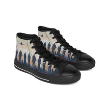 Load image into Gallery viewer, Stand out in a crowd with these comfortable high-top canvas sneakers with a high quality print by Kerry Sandhu Art