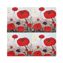 Load image into Gallery viewer, Soft to touch microfiber polyester, printed on top with non-printed white bottom, 4-piece napkin sets by Kerry Sandhu Art
