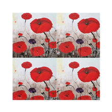 Load image into Gallery viewer, Soft to touch microfiber polyester, printed on top with non-printed white bottom, 4-piece napkin sets by Kerry Sandhu Art