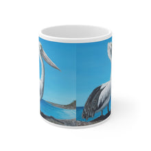 Load image into Gallery viewer, 11oz BPA, lead-free, microwave/dishwasher safe, white ceramic, vivid colours. Many original artworks by Kerry Sandhu Art