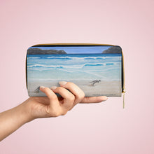 Load image into Gallery viewer, Pockets for cash, c/cards, coins, & more. Stylish faux leather, lots of original artworks by Kerry Sandhu Art to choose from
