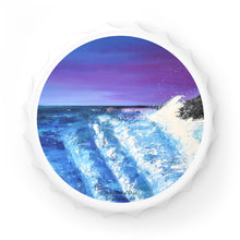 Load image into Gallery viewer, Plastic exterior w/ metallic bottom, magnetic back, 2 different opening mechanisms, matte finish. Art by Kerry Sandhu Art