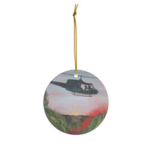 Load image into Gallery viewer, Original artwork front, description on back. Thick high-quality porcelain. 7cm diameter. Comes w/ ribbon by Kerry Sandhu Art