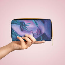 Load image into Gallery viewer, Pockets for cash, c/cards, coins, & more. Stylish faux leather, lots of original artworks by Kerry Sandhu Art to choose from