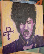 Load image into Gallery viewer, Purple Rain : A Tribute to Prince. Male musician who has impacted my life by Kerry Sandhu Art
