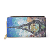 Load image into Gallery viewer, Pockets for cash, c/cards, coins, & more. Stylish faux leather, lots of original artworks by Kerry Sandhu Art to choose from