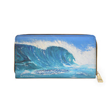 Load image into Gallery viewer, Pockets for cash, c/cards, coins, & more. Stylish faux leather, lots of original artworks by Kerry Sandhu Art to choose from