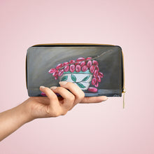 Load image into Gallery viewer, Pockets for cash, c/cards, coins, & more. Stylish faux leather, lots of original artworks by Kerry Sandhu Art to choose from