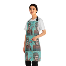 Load image into Gallery viewer, Apron - lightweight, silky finish 100% polyester, two front pockets. Many original artwork designs by Kerry Sandhu Art