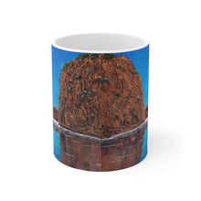 Load image into Gallery viewer, 11oz BPA, lead-free, microwave/dishwasher safe, white ceramic, vivid colours. Many original artworks by Kerry Sandhu Art