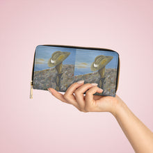 Load image into Gallery viewer, Pockets for cash, c/cards, coins, & more. Stylish faux leather, lots of original artworks by Kerry Sandhu Art to choose from