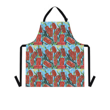Load image into Gallery viewer, Apron - lightweight, silky finish 100% polyester, two front pockets. Many original artwork designs by Kerry Sandhu Art