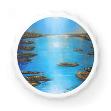 Load image into Gallery viewer, Plastic exterior w/ metallic bottom, magnetic back, 2 different opening mechanisms, matte finish. Art by Kerry Sandhu Art