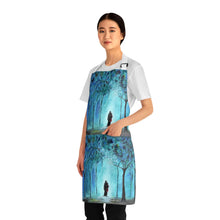 Load image into Gallery viewer, Apron - lightweight, silky finish 100% polyester, two front pockets. Many original artwork designs by Kerry Sandhu Art