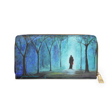 Load image into Gallery viewer, Pockets for cash, c/cards, coins, & more. Stylish faux leather, lots of original artworks by Kerry Sandhu Art to choose from