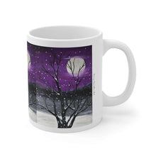 Load image into Gallery viewer, 11oz BPA, lead-free, microwave/dishwasher safe, white ceramic, vivid colours. Many original artworks by Kerry Sandhu Art