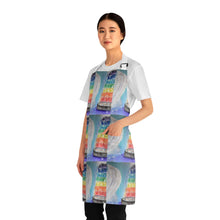 Load image into Gallery viewer, Apron - lightweight, silky finish 100% polyester, two front pockets. Many original artwork designs by Kerry Sandhu Art