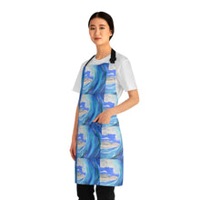 Load image into Gallery viewer, Apron - lightweight, silky finish 100% polyester, two front pockets. Many original artwork designs by Kerry Sandhu Art