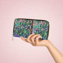 Load image into Gallery viewer, Pockets for cash, c/cards, coins, & more. Stylish faux leather, lots of original artworks by Kerry Sandhu Art to choose from