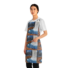 Load image into Gallery viewer, Apron - lightweight, silky finish 100% polyester, two front pockets. Many original artwork designs by Kerry Sandhu Art