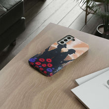 Load image into Gallery viewer, Phone case with an Australian and New Zealand soldier back to back with light-horsemen in the background and poppies in the foreground