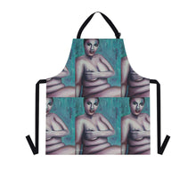 Load image into Gallery viewer, Apron - lightweight, silky finish 100% polyester, two front pockets. Many original artwork designs by Kerry Sandhu Art