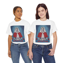 Load image into Gallery viewer, WWI Nurse in a red cape, holding a pan with red poppies and the word Devotion at the bottom